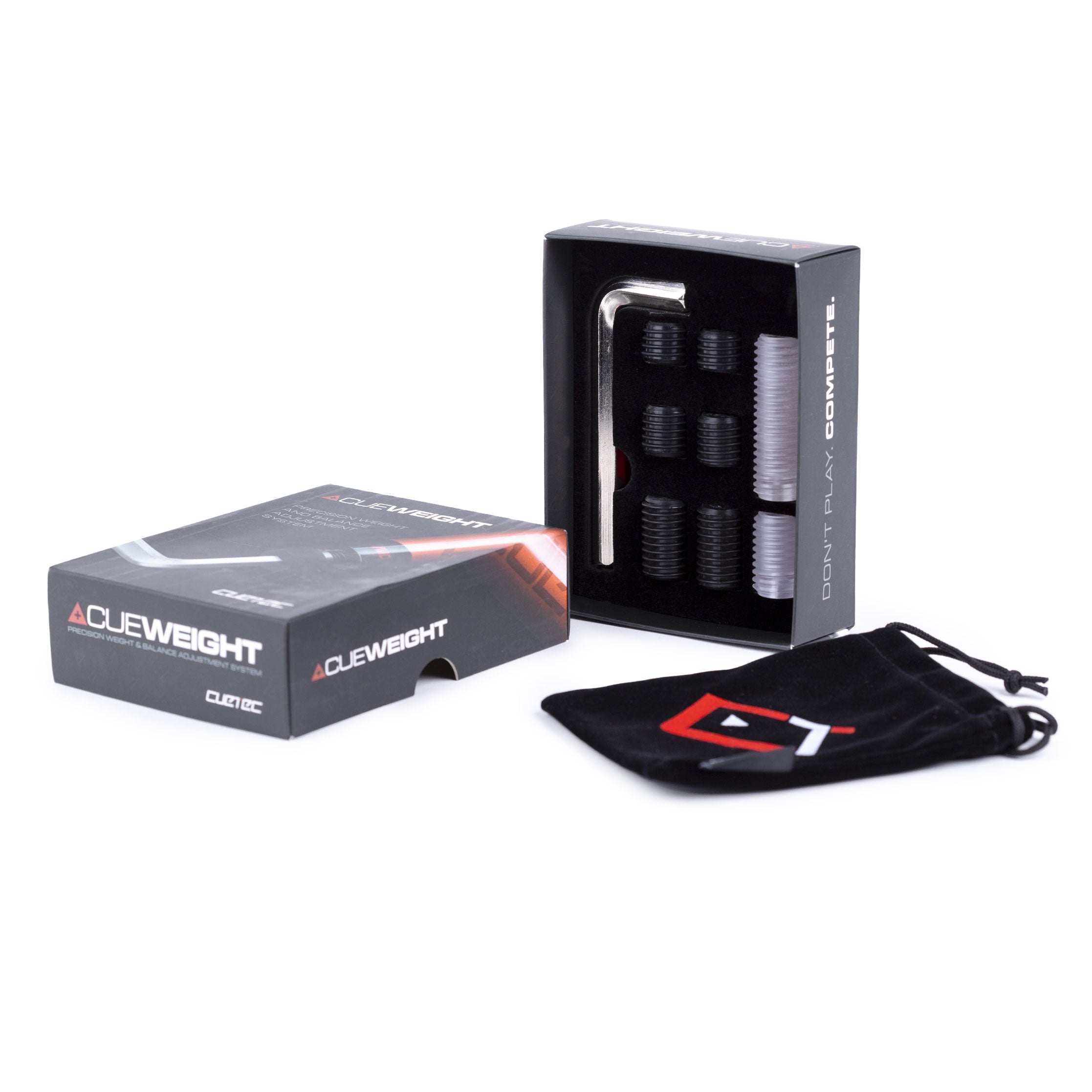 Cuetec Acueweight Kit - Sistema di pesi accessori per stecche da biliardo pool packaging aperto