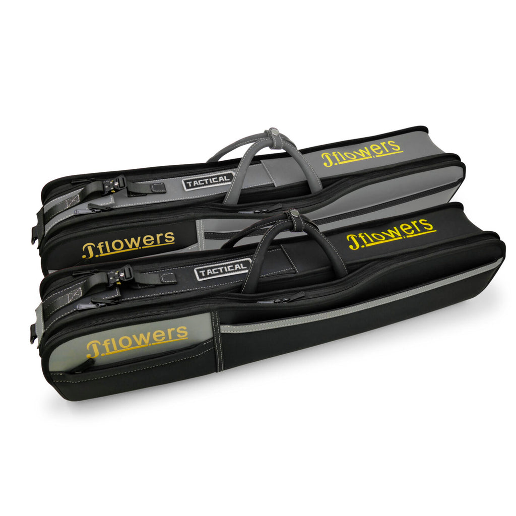 Jflowers 6x8 Tactical - fodero per stecche da biliardo pool nero e grigio