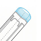 Rhino - puntale da biliardo in fibra di carbonio pool dettaglio tecnico